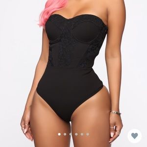 Lace Around Strapless Bodysuit